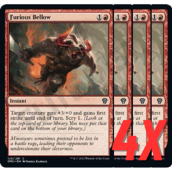 MTG Furious Bellow (Dominaria United) 126/281 (NEAR MINT) (4X) - Image 1