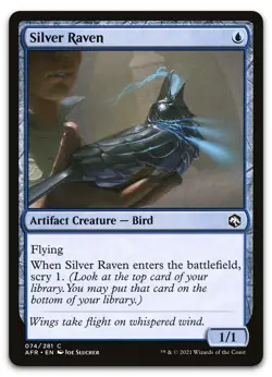 Silver Raven #74 (NM) Forgotten Realms AFR Magic MTG - Image 1