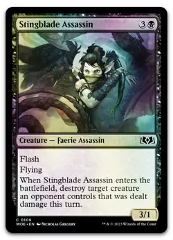 Stingblade Assassin #109 (Foil) (NM) Wilds of Eldraine WOE Magic MTG - Image 1