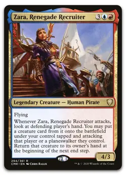 Zara, Renegade Recruiter #294 (NM) Commander Legends CMR Magic MTG - Image 1