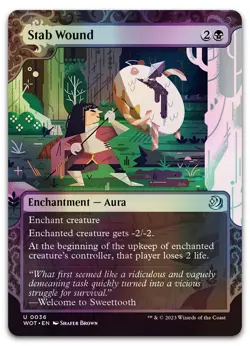 Stab Wound #36 (Foil) (NM) Wilds of Eldraine WOT Magic MTG - Image 1