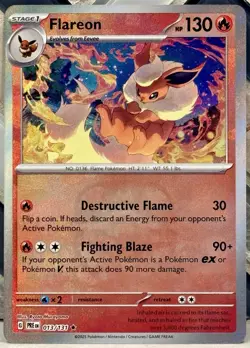 Flareon (Master Ball Pattern) 013/131 NM/M Prismatic Evolutions 2025 Pokemon TCG - Image 1