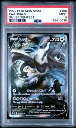 Pokemon SWSH Silver Tempest Lugia v #186 Alternate Full Art PSA 9 Mint - Image 1