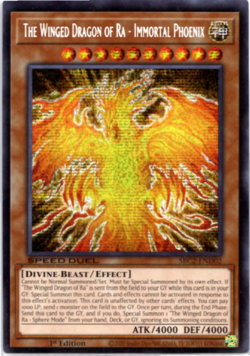 The Winged Dragon of Ra-Immortal Phoenix SBC2-END02 Secret Prismatic Rar Yugioh - Image 1