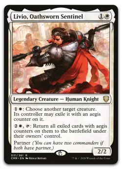 Livio, Oathsworn Sentinel #31 (NM) Commander Legends CMR Magic MTG - Image 1