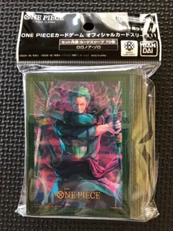 Roronoa Zoro ONE PIECE Card Game Oﬃcial Card Sleeves 11 New Sealed 1 Pack - Image 1
