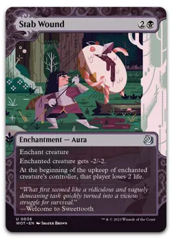 Stab Wound #36 (NM) Wilds of Eldraine WOT Magic MTG - Image 1