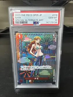 PSA 10 Nami SP Alt Art OP01-016 Awakening of the New Era Japanese ONE PIECE Card - Image 1