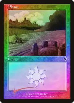 Plains (334) FOIL Invasion NM Basic Land MAGIC THE GATHERING MTG CARD ABUGames - Image 1
