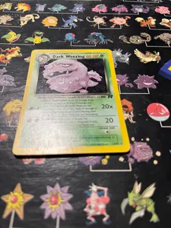 2000 Pokemon Card Team Rocket MP Dark Weezing 14/82 Unlimited Holo WOTC LP - Image 3