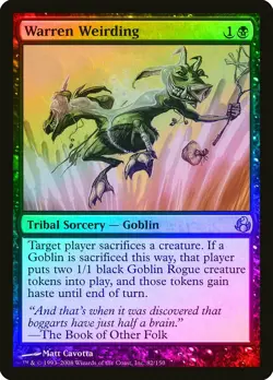 Warren Weirding FOIL Morningtide NM Black Uncommon MAGIC MTG CARD ABUGames - Image 1