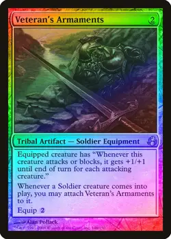 Veteran's Armaments FOIL Morningtide NM Uncommon MAGIC GATHERING CARD ABUGames - Image 1