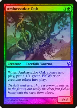 Ambassador Oak FOIL Morningtide NM Green Common MAGIC GATHERING CARD ABUGames - Image 1