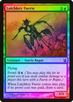 Latchkey Faerie FOIL Morningtide NM Blue Common MAGIC GATHERING CARD ABUGames - Image 1