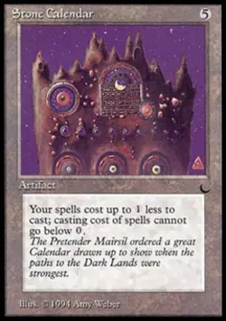 Stone Calendar - Heavy Play MTG The Dark - Image 1