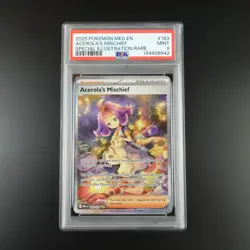 PSA 9 Acerola's Mishchief 183/132 Pokemon Mega Evolutions Graded Card - Image 1