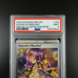 PSA 9 Acerola's Mishchief 183/132 Pokemon Mega Evolutions Graded Card - Image 2