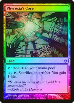 Phyrexia's Core FOIL New Phyrexia PLD Land Uncommon MAGIC MTG CARD ABUGames - Image 1