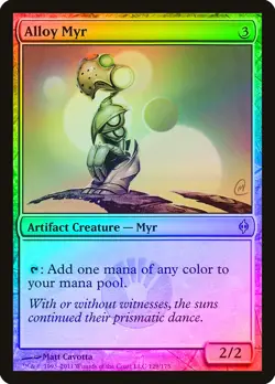 Alloy Myr FOIL New Phyrexia PLD Artifact Uncommon MAGIC MTG CARD ABUGames - Image 1