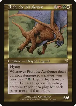 Rith, the Awakener Invasion HEAVILY PLD White Red Green Rare MAGIC CARD ABUGames - Image 1
