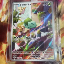 Bulbasaur Stellar Crown Holo Illustration Rare Card 143/142 Sv07 - Image 3