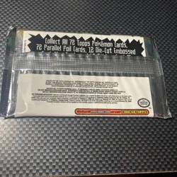 Pokemon Cards TCG Topps The First Movie Black Logo New Sealed Booster Pack - Image 2