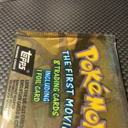Pokemon Cards TCG Topps The First Movie Black Logo New Sealed Booster Pack - Image 3