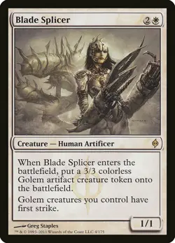 Blade Splicer New Phyrexia NM White Rare MAGIC THE GATHERING MTG CARD ABUGames - Image 1