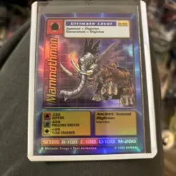 Digimon CCG TCG Holofoil Mammothmon ST-45S Holo 1999 Battle Card - Image 1