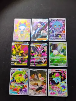 Full Art Pokemon Cards Near Mint Lot Of 9 - Image 3