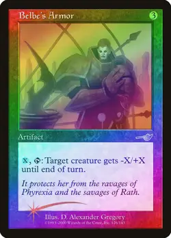 Belbe's Armor FOIL Nemesis NM Artifact Uncommon MAGIC GATHERING CARD ABUGames - Image 1