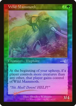 Wild Mammoth FOIL Nemesis NM Green Uncommon MAGIC THE GATHERING CARD ABUGames - Image 1