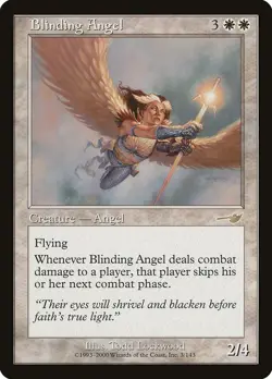 Blinding Angel Nemesis HEAVILY PLD White Rare MAGIC THE GATHERING CARD ABUGames - Image 1