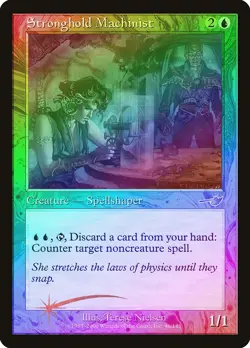 Stronghold Machinist FOIL Nemesis HEAVILY PLD Blue Uncommon MAGIC CARD ABUGames - Image 1