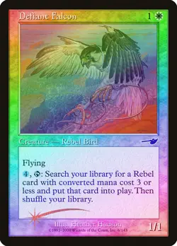 Defiant Falcon FOIL Nemesis PLD White Common MAGIC GATHERING CARD ABUGames - Image 1