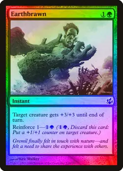 Earthbrawn FOIL Morningtide NM Green Common MAGIC THE GATHERING CARD ABUGames - Image 1