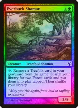 Everbark Shaman FOIL Morningtide NM Green Common MAGIC GATHERING CARD ABUGames - Image 1