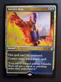 Dovin's Veto NM FOIL Friday Night Promo MTG FREE SHIPPING - Image 1