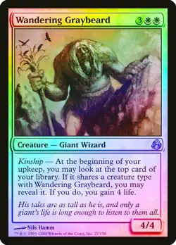 Wandering Graybeard FOIL Morningtide NM White Uncommon MAGIC MTG CARD ABUGames - Image 1