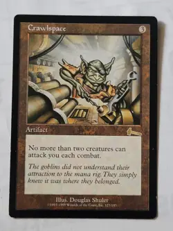 MTG Magic the Gathering Crawlspace (123/143) Urza's Legacy EX- - Image 1