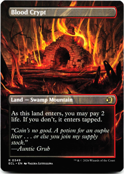 Blood Crypt (Borderless) - [Lorwyn Eclipsed] MTG ECL 0349 - Shock Land 💀🔥 - Image 2