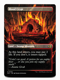 Blood Crypt (Borderless) - [Lorwyn Eclipsed] MTG ECL 0349 - Shock Land 💀🔥 - Image 4