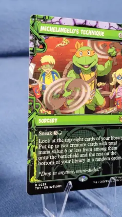 Michelangelo's Technique - Showcase - Teenage Mutant Ninja Turtles - MTG 239 * - Image 5