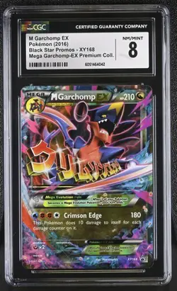 CGC 8 M GARCHOMP EX XY168 MEGA GARCHOMP EX PREMIUM COLLECTION POKEMON - Image 1