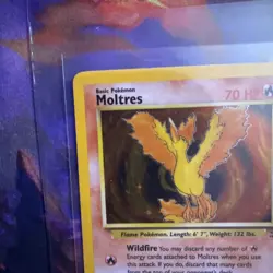Pokemon TCG Moltres 12/62 Rare Holo Unlimited Fossil Set LP - Image 3