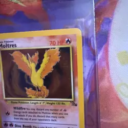 Pokemon TCG Moltres 12/62 Rare Holo Unlimited Fossil Set LP - Image 4