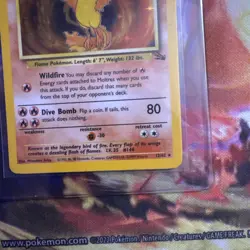 Pokemon TCG Moltres 12/62 Rare Holo Unlimited Fossil Set LP - Image 5