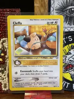 Pokemon Card - Cleffa Neo Genesis 20/111 Rare Non Holo LP - Image 1