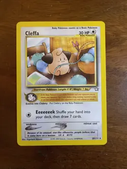 Pokemon Card - Cleffa Neo Genesis 20/111 Rare Non Holo LP - Image 3