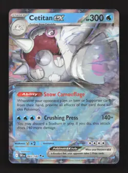 Cetitan ex 065/182 Double Rare Destined Rivals Pokemon Near Mint - Image 1